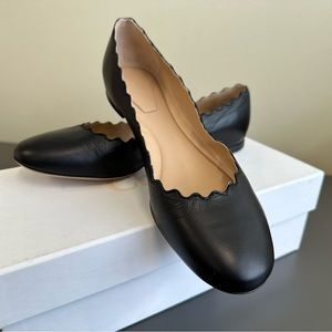 Chloe Lauren leather ballet slippers New in Box size 37
